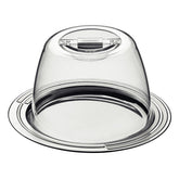 Porta Queijo Tramontina Ciclo Em Aço Inox 20 cm Com Tampa Poliestireno De Alta Resistência Elegante
