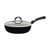 Frigideira Funda Tramontina Mônaco Induction 24 Cm 2,7 L Com Tampa Antiaderente Starflon Premium Preto