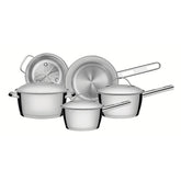 Jogo De Panelas Tramontina Allegra Aço Inox Fundo Triplo 5 Peças Indução