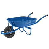 Carrinho de Mão Tramontina com Caçamba Rasa Metálica Azul 50L, Braço Metálico e Pneu Maciço 8''