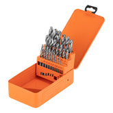 Jogo de Brocas Metal 1-13mm 0.5mm 25 Peças HSS Caixa Metal Sparta