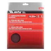 Folha de Lixa Costado de Tecido Grão 40 230x280mm 10 Peças - Desbaste Pesado e Durabilidade