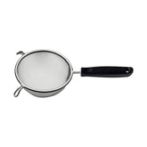 Peneira Tramontina Utilità 17 Cm Aço Inox Cabo Preto Coador Farinha Chá