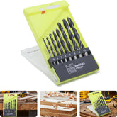 Jogo Broca Aço 3 Pontas Compensado Madeira 3 - 10 mm 8 Peças Tradestar