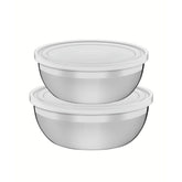 Jogo De Potes Tramontina Freezinox Aço Inox Tampa Plástica 2 Peças