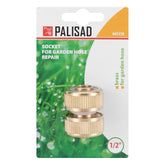 Emenda Para Mangueira 1/2 Polegada Em Latão 1 Peça Palisad Conector De Reparo