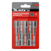 Soquete Magnético Parafusadeira 3/8 Pol 65mm 5 Pçs Ferramenta Oficina