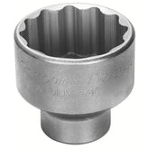 Soquete Estriado 19 mm 3/4 Hyper Drive Aço Cromo Vanádio Norma DIN 3124 Cromado Tramontina PRO