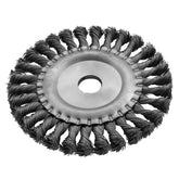 Escova Circular 150mm Fios Torcidos Inox 0,5mm 22mm Denzel Ferrugem Metal