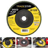 Disco Flap 180 mm G120 Fibra Cônico Aço Tradestar