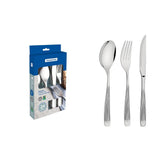 Faqueiro Tramontina Athenas 24 Peças Aço Inox Com Facas Para Churrasco Acabamento Brilho Fosco