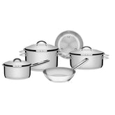 Jogo De Panelas Tramontina Solar Aço Inox Fundo Triplo 5 Peças Indução Forno