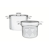 Jogo Cozi-Pasta Tramontina Brava Aço Inox Fundo Triplo 2 Peças 20 Cm Indução
