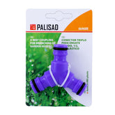 Conector De Mangueira Triplo Engate Rápido 1/2 Polegada Plástico Abs 1 Peça Palisad