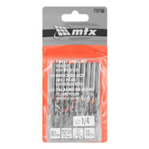 Brocas Aço Rápido Standard Metal 10 Unidades Encaixe 1/4'' HSS 62-65HRC MTX Profissional