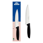 Faca Chef Tramontina Plenus 7 Polegadas 17cm Aço Inox Cabo Polipropileno Preto Cozinha Profissional