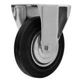Rodízio Fixo 160mm 150kg Preto Aço Zincado MTX 6871155 Durável