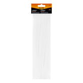 Abraçadeira De Plástico Branco 100 Peças 300X3,6Mm Fixação Segura Nylon Sparta Organização