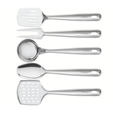 Jogo De Utensílios Tramontina Extrata Aço Inox 5 Peças Com Suporte De Parede 42 Cm