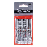 Jogo Broca Aço Rápido 6mm Para Metal 10 Peças HSS Polida Mtx 715609 Profissional
