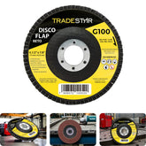 Disco Flap 115 mm G100 Fibra Reto Aço Tradestar