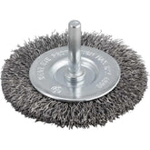 Escova Circular 3X3/8'' 4500Rpm Aço Inox Ondulada Vonder 1/4'' Haste Resistente à Oxidação