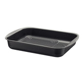 Assadeira Com Grelha Tramontina Brasil 34 Cm 4,9 L Antiaderente Starflon Max Grafite