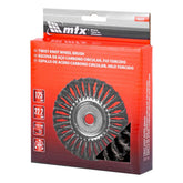 Escova Circular Para Esmerilhadeira Aço Carbono 125mm 22.2mm 0.5mm MTX 746329 Galvanizada
