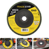 Disco Flap 180 mm G60 Fibra Reto Aço Tradestar