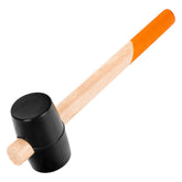 Martelo Borracha Preto Cabo Madeira 225g Sparta Profissional 260mm 45mm