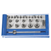 Jogo de Soquetes 24 Peças 12 Ponteiras 10 Soquetes 4 a 13 mm Cabo T 1/4'' Acessórios Tramontina