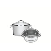 Jogo De Cozi-Vapore Tramontina Solar Aço Inox 16 Cm 2 Peças Fundo Triplo Indução
