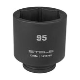 Soquete Impacto Longo 1'' Hexagonal Aço Cromo Molibdênio 95mm Stels 1417755