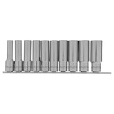 Jogo de Soquete Sextavado Longo 1/2'' 10-22mm 10PCS Aço CrV Stels 1359055