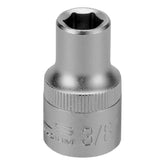 Soquete Sextavado Encaixe 1/2'' Cromo Vanádio 12mm Com Clips Plástico 3/8'' 200 Peças Stels 1384555