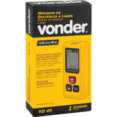 Medidor Distância Laser 40m Precisão ±2.0mm 630nm Classe 02 Nove54 Vd40