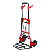 Carrinho de Carga Dobrável Multiuso 150kg Plataforma 485x350mm 2 Rodas Dobrável MTX