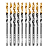 Jogo Broca Aço Rápido Titânio 4.2mm 10 Peças Golden Tip HSS-TiN Split Point