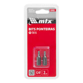 Bit Torx T15 Aço Cromo Vanádio 25 mm 1/4 Polegada 2 Peças Mtx