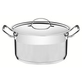 Caçarola Tramontina Professional Aço Inox Fundo Triplo 28 cm 8,4 L Com Tampa Indução Forno 260°C