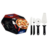 Kit Pizza Tramontina 14 Peças Aço Inox Cabos Polipropileno Preto