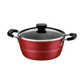 Caçarola Tramontina Sicília Alumínio Antiaderente Starflon 24 cm 4,3 L Vermelha Espessura 3,0 mm