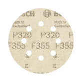 Disco De Lixa Bosch Pro F355 125mm Grano 320 - 5 Unidades