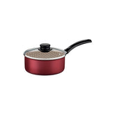 Panela Tramontina Turim 16 cm 1,4 L Alumínio Antiaderente Starflon Max Vermelha Com Tampa De Vidro