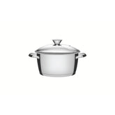 Caçarola Funda Aço Inox Tramontina Allegra 16 cm 1,5 L Fundo Triplo Tampa Vidro Compatível Indução
