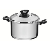 Caldeirão Tramontina Solar 28 cm 11,9 L Aço Inox Fundo Triplo Com Tampa E Alças Em Baquelite