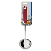 Concha Tramontina Utilità Aço Inox Cabo Polipropileno Vermelho Com Furo Para Pendurar Resistente