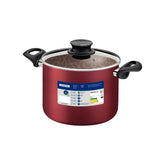 Caldeirão Tramontina Paris Antiaderente Starflon Max 18 Cm 3,1 L Com Tampa Vermelho