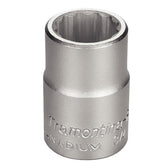 Soquete Estriado 22mm 3/4'' Cromado Aço Cromo Vanádio DIN 3124 Ideal Para Reparos Tramontina PRO