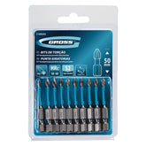 Bits Torção Ph1 Para Ferramentas De Impacto 50mm 10pçs Aço S2 58-60 HRC Gross